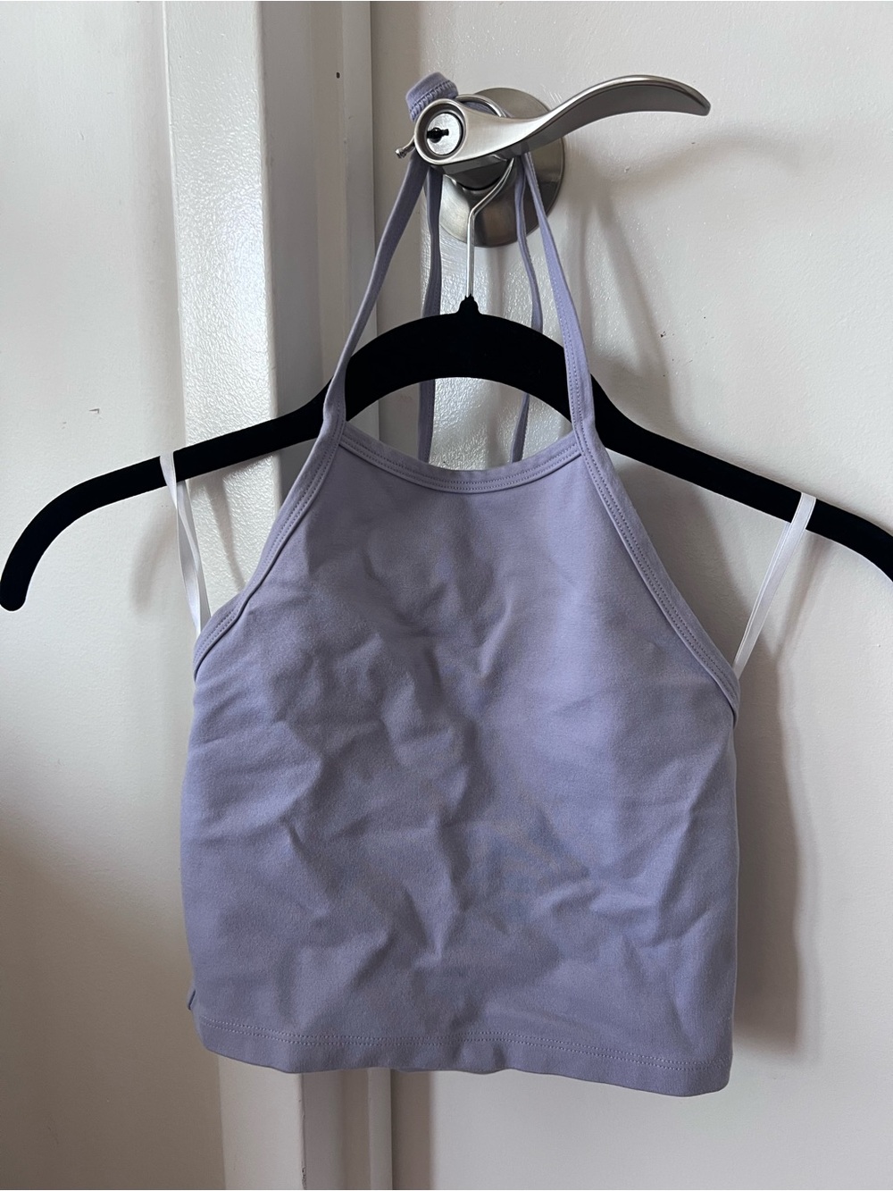 Aritzia Lilac Halter Crop Top